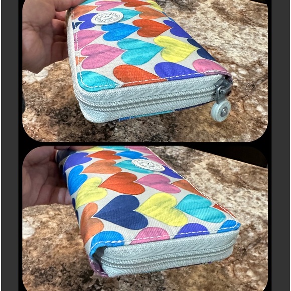 Kipling Heart Print Accordion Wallet  **Like New** - Picture 5 of 9